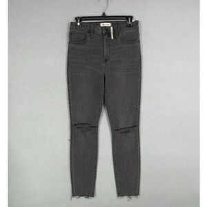Madewell Women's Jeans Size 28 Charcoal Curvy High Rise Skinny Distressed NWT